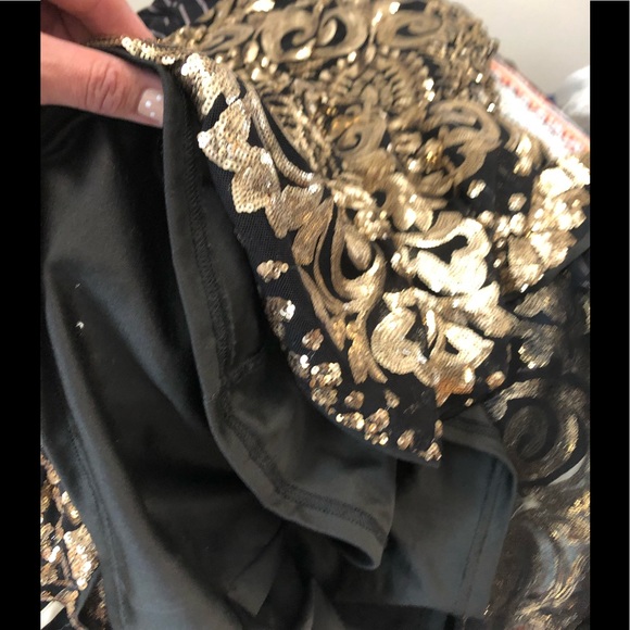 Cefian Black Gold Sequin Dress NWOT - Picture 6 of 9
